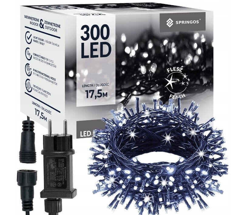 Valguskett Springos CL4083, 300 LED, 17,5 m hind ja info | Jõulutuled | kaup24.ee