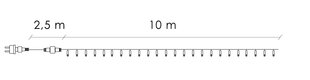 Новогодняя гирлянда, 200 светодиодов, 12.5 м. цена и информация | Гирлянды | kaup24.ee