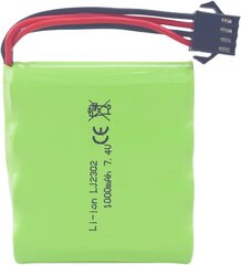 Аккумулятор 7.4V 1000mAh SM-4P с USB-кабелем для зарядки для модели DE36W DE65 NO.1809 RC автомобиля игрушки для подъема по скалам цена и информация | Батерейки | kaup24.ee