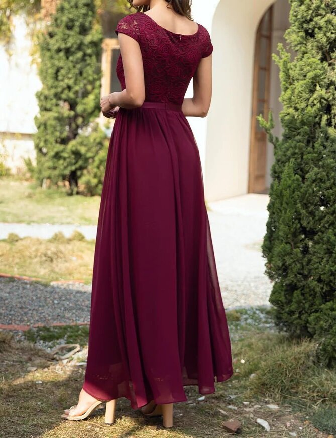 Naiste kleit DressTells, burgundia hind ja info | Kleidid | kaup24.ee