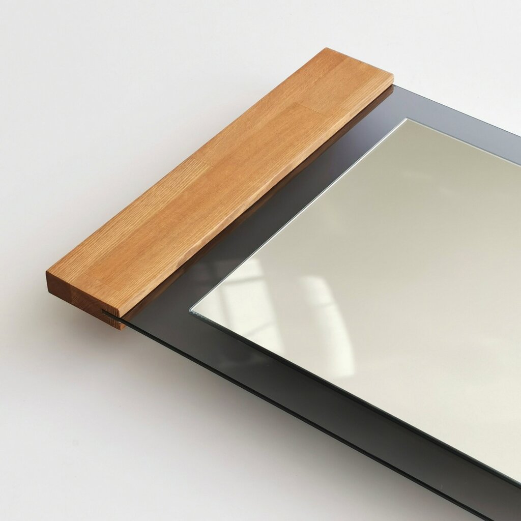 Peegel Asir, 50x170x3cm, hall/pruun hind ja info | Vannitoa peeglid | kaup24.ee