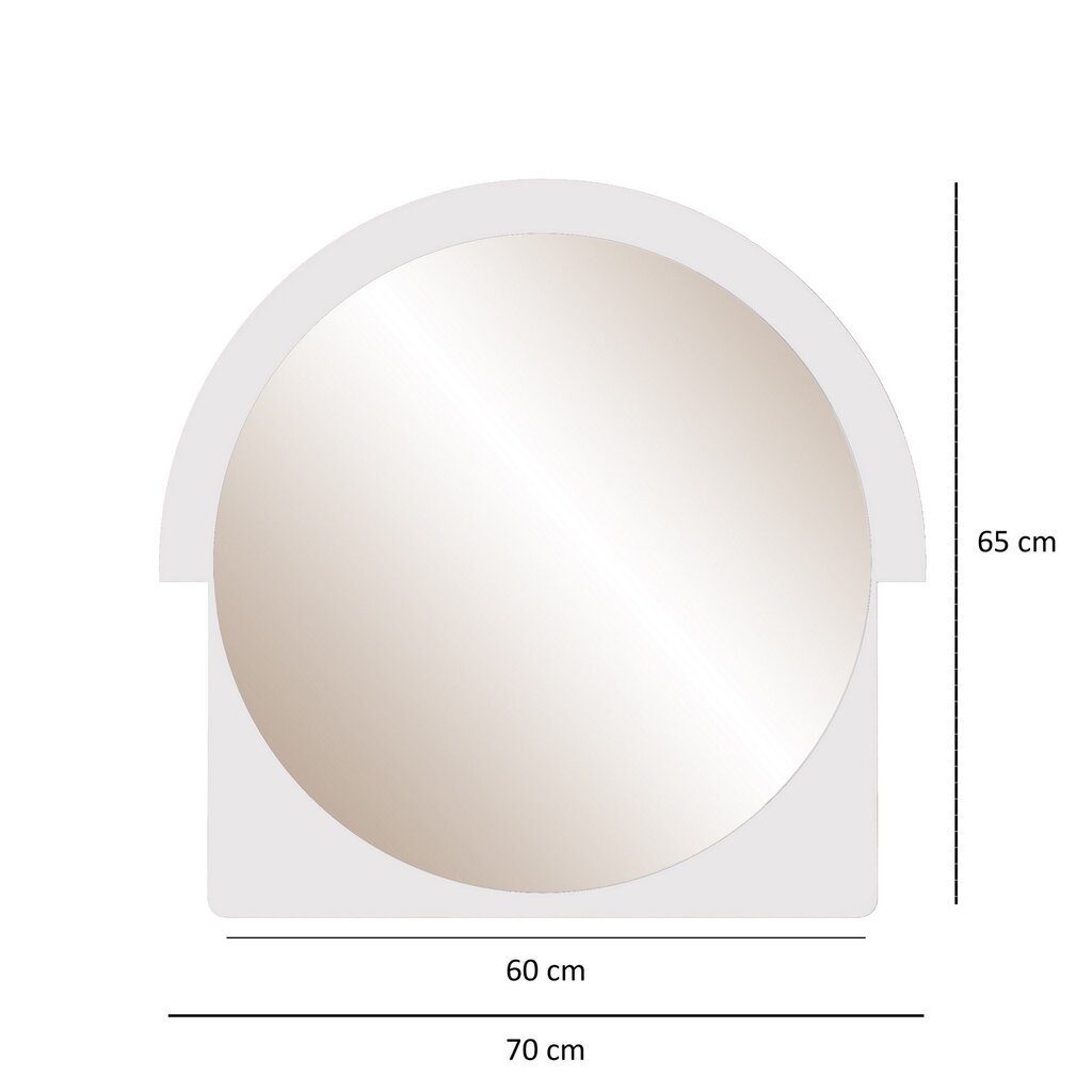 Peegel Asir, 2x70x65cm, valge hind ja info | Vannitoa peeglid | kaup24.ee