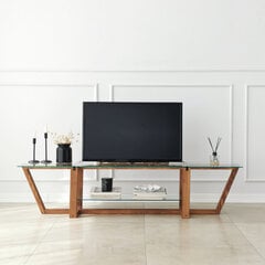 TV alus Asir, 158x35x35cm, pruun цена и информация | Тумбы под телевизор | kaup24.ee