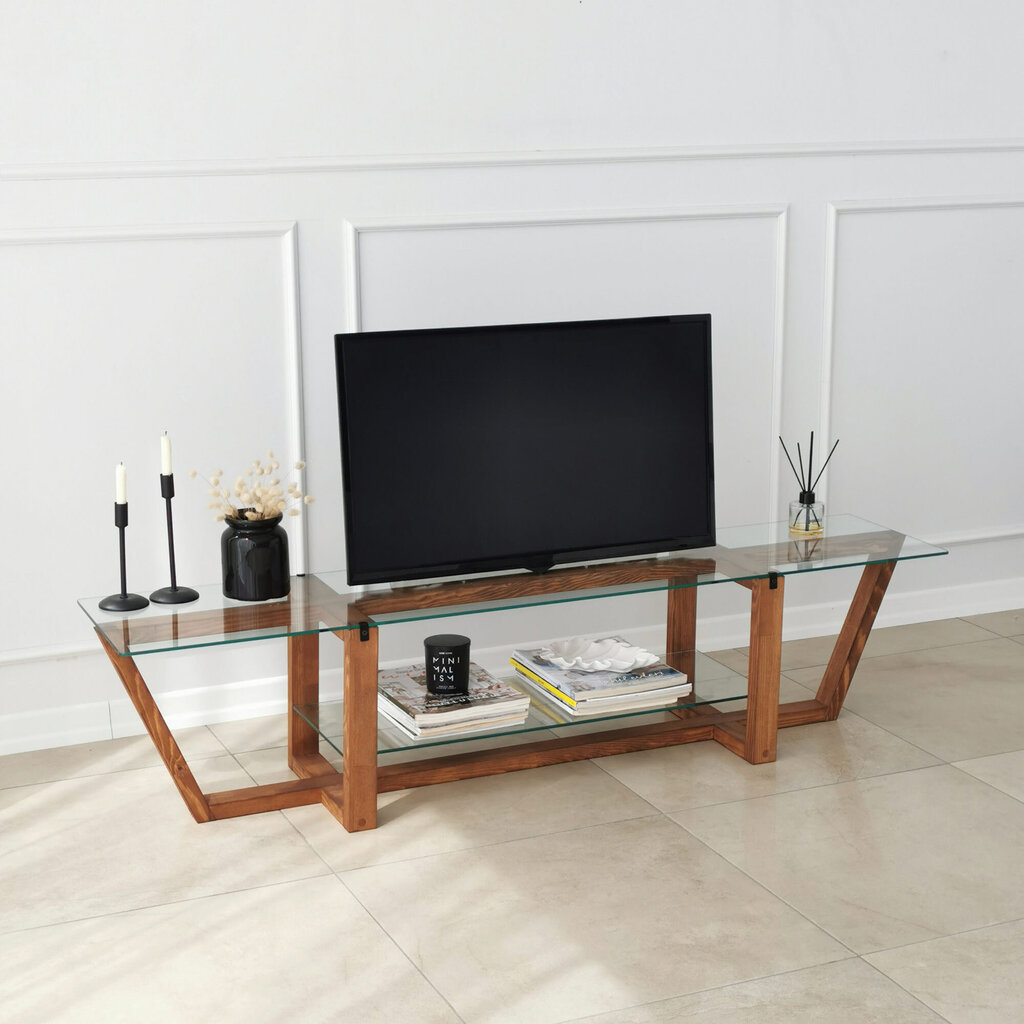 TV alus Asir, 158x35x35cm, pruun цена и информация | TV alused | kaup24.ee