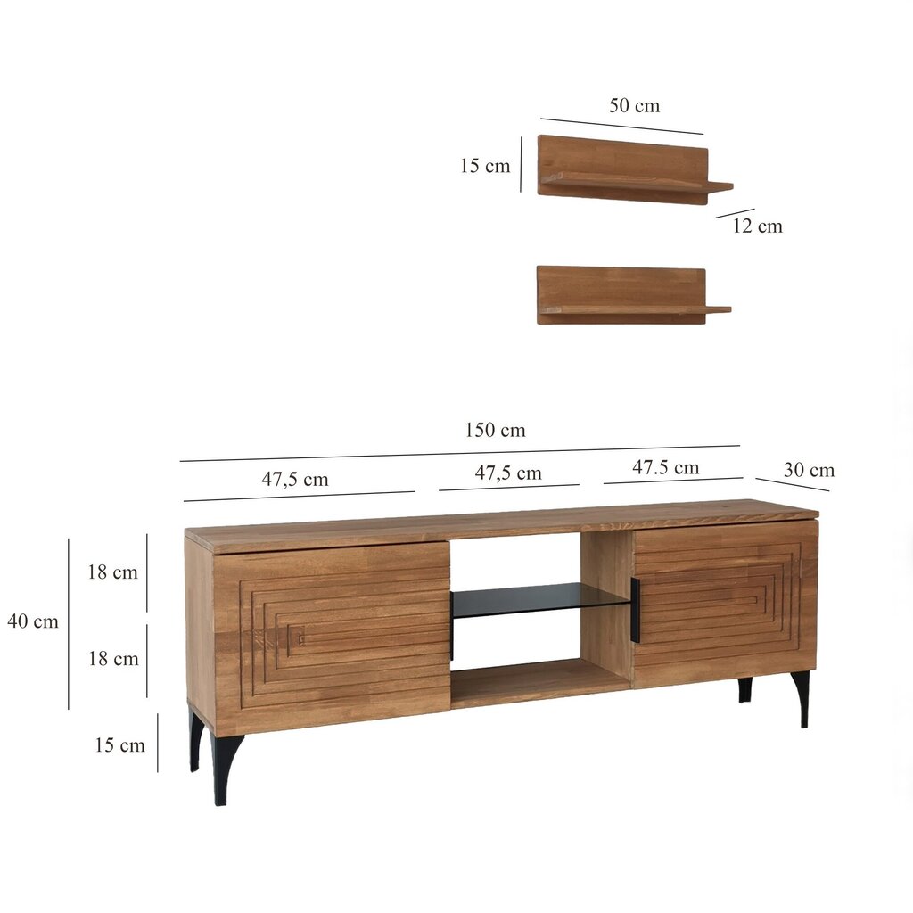 TV alus Asir, 150x40x30cm, pruun hind ja info | TV alused | kaup24.ee