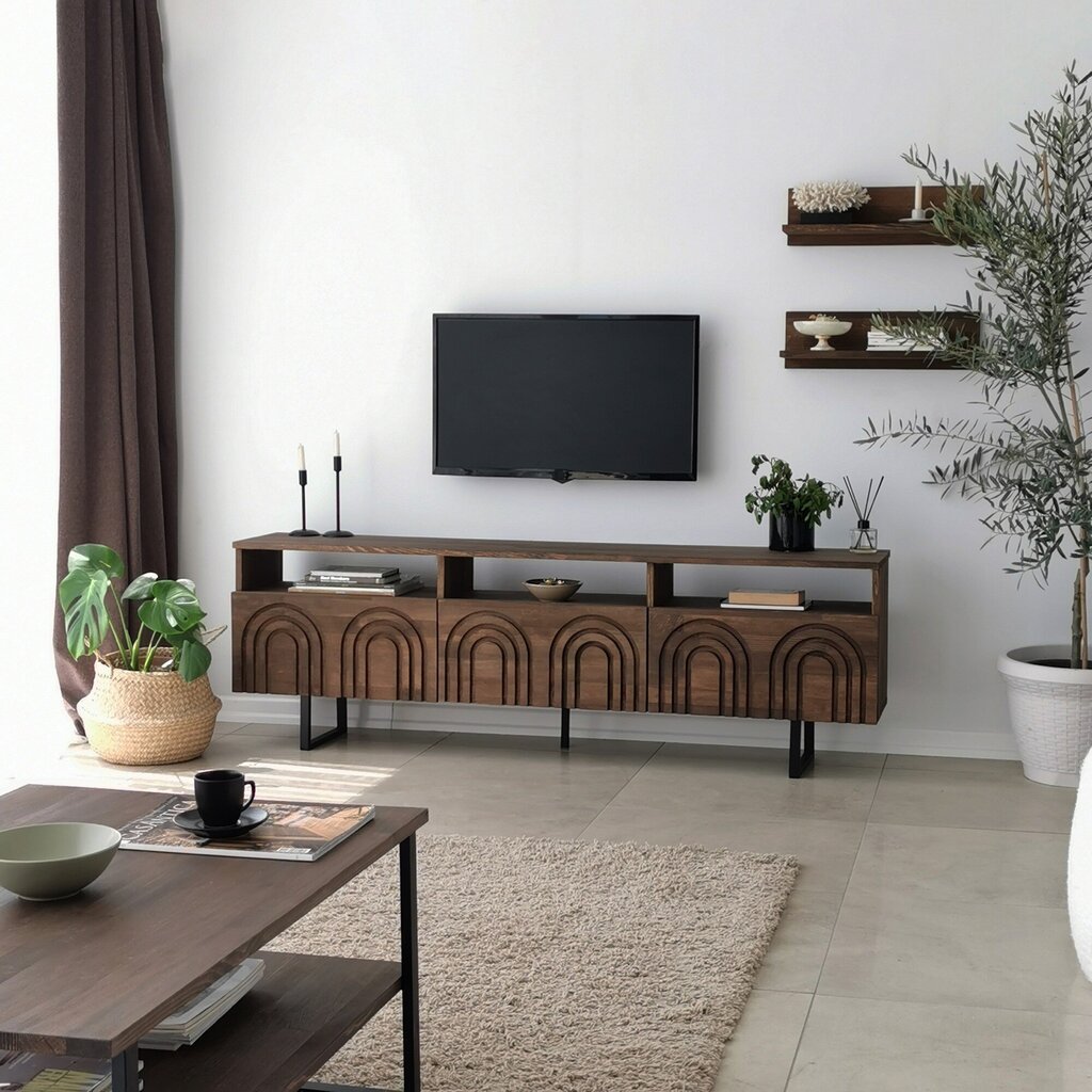 Tv alus Asir, 170x40x30cm, tumepruun hind ja info | TV alused | kaup24.ee