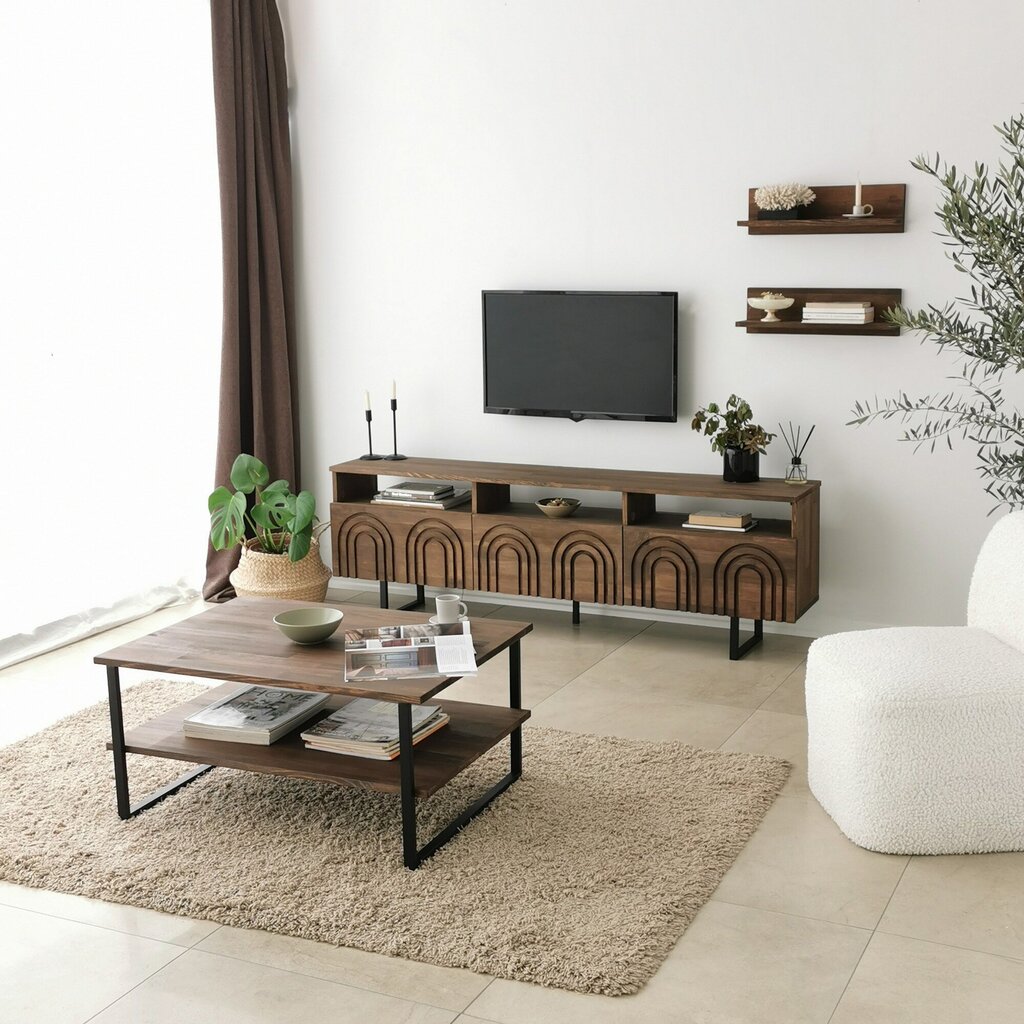 Tv alus Asir, 170x40x30cm, tumepruun hind ja info | TV alused | kaup24.ee