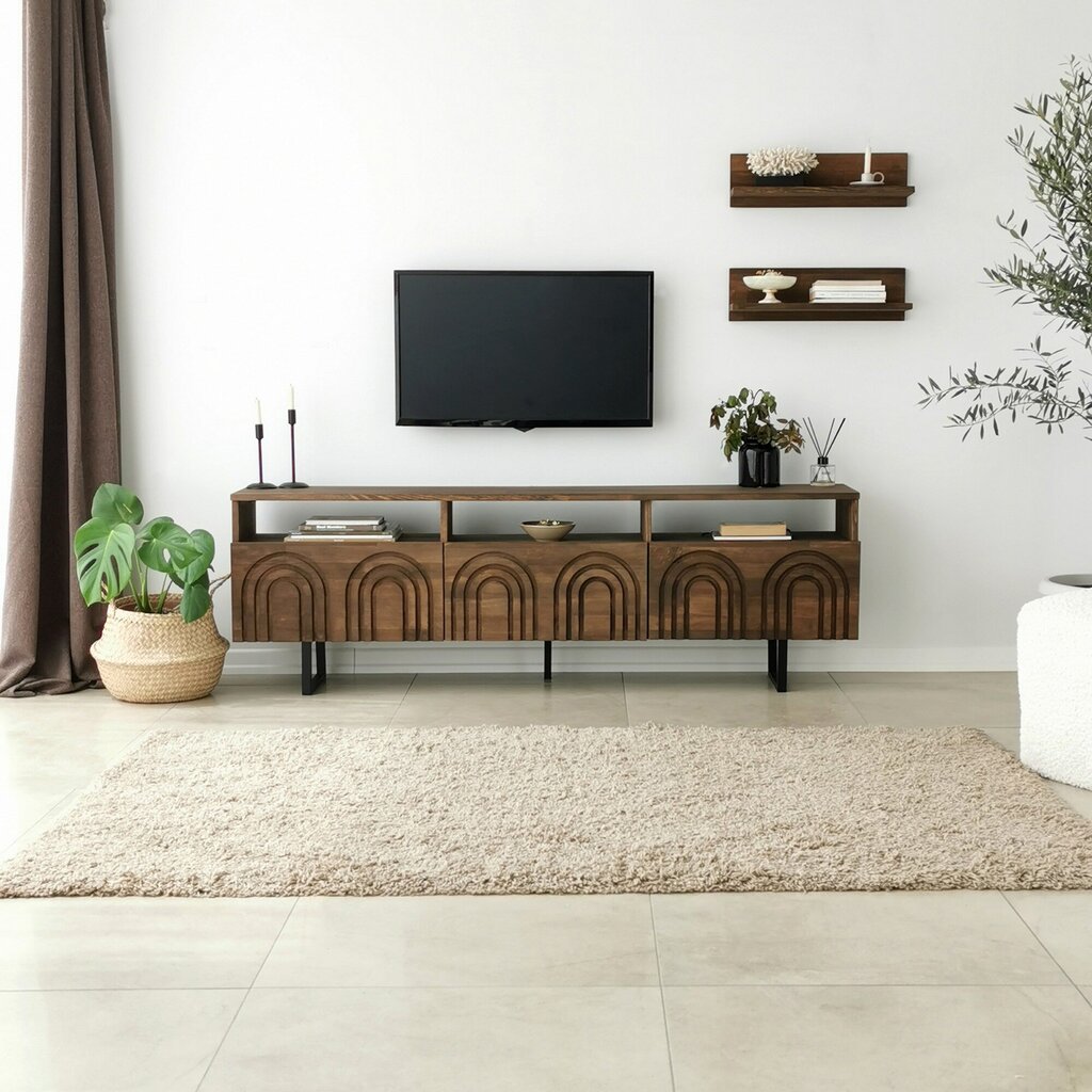 Tv alus Asir, 170x40x30cm, tumepruun hind ja info | TV alused | kaup24.ee