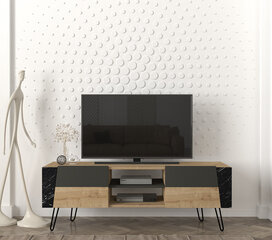 Подставка под телевизор Asir, 150x52x36,8см, коричневый/черный цена и информация | Тумбы под телевизор | kaup24.ee