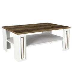 Кофейный столик Asir, 90x38x60см, белый/коричневый цена и информация | Журнальные столики | kaup24.ee