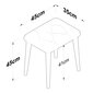 Tumba Asir, 45x45x35cm, valge hind ja info | Kott-toolid, tumbad, järid | kaup24.ee