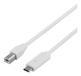 Deltaco, USB-C/USB-B, 1.5 m hind ja info | Kaablid ja juhtmed | kaup24.ee