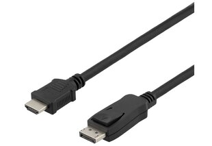 Deltaco, HDMI/DP, 3м цена и информация | Кабели и провода | kaup24.ee