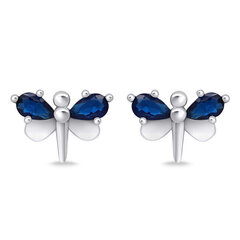 Tsirkooniga hõbekõrvarõngad naistele Brilio Silver Dragonflies EA716W sBS2920 hind ja info | Kõrvarõngad | kaup24.ee