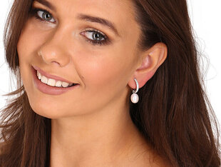 Hõbedased kõrvarõngad naistele JwL Luxury Pearls JL0770 sJL0770 цена и информация | Серьги | kaup24.ee