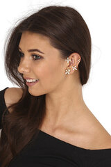 JwL Luxury Pearls Роскошные позолоченные асимметричные серьги с жемчугом и цирконами - левое ухо JL0776 sJL0776 цена и информация | Серьги | kaup24.ee