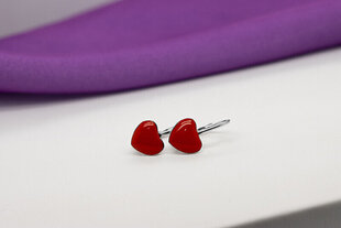 Hõbedased kõrvarõngad naistele Brilio Silver Heart EA445WR sBS1968 hind ja info | Kõrvarõngad | kaup24.ee