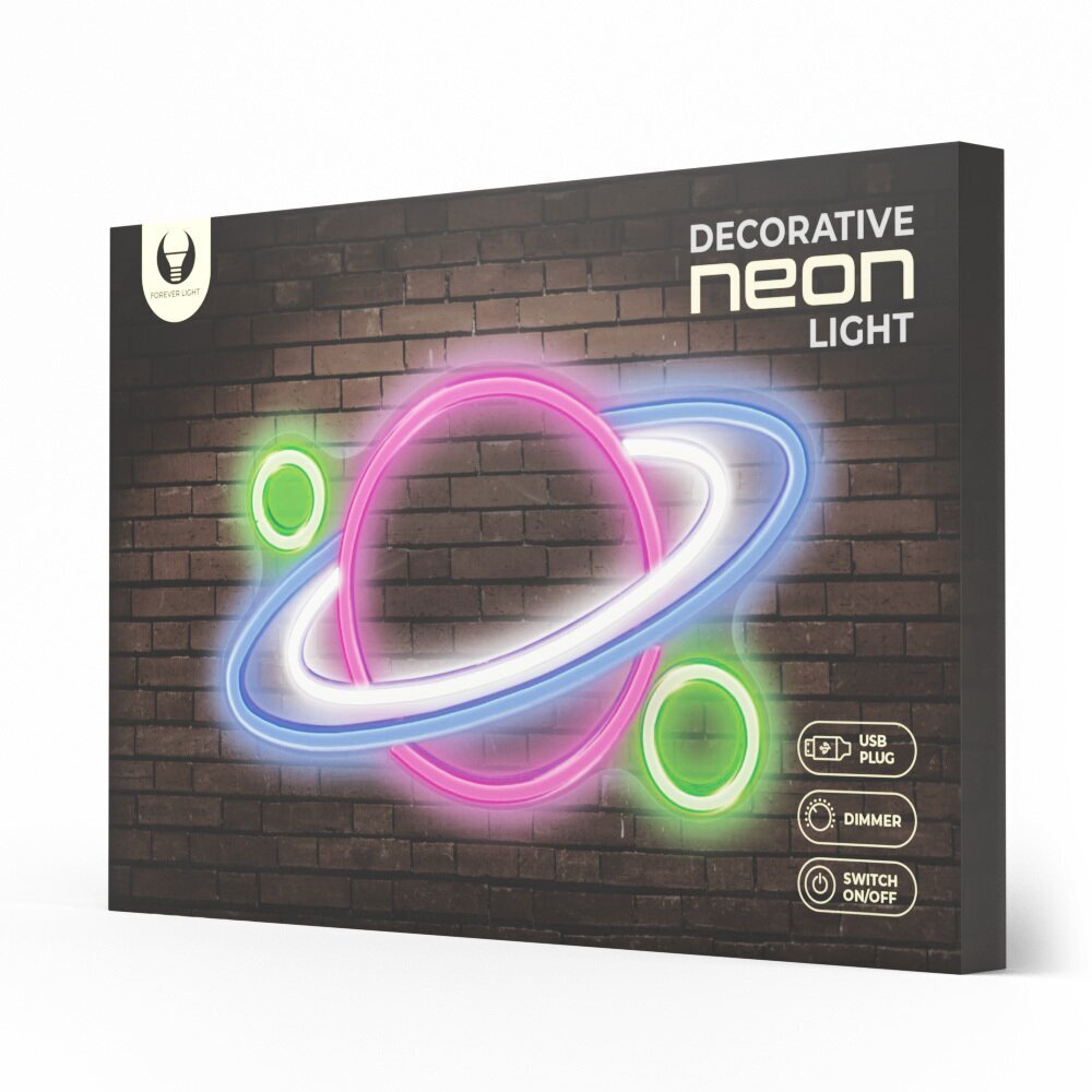 LED-tuli Neon Plexi Planet FPNE05X Forever Light цена и информация | Sisustuselemendid | kaup24.ee