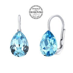 Silvego Серебряные серьги с голубыми кристаллами Swarovski ® SILVEGOVSW080E sSL3490 цена и информация | Серьги | kaup24.ee