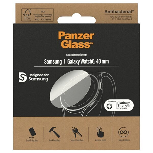 PanzerGlass Galaxy Watch6 Antibacterial 3683 hind ja info | Ekraani kaitsekiled | kaup24.ee