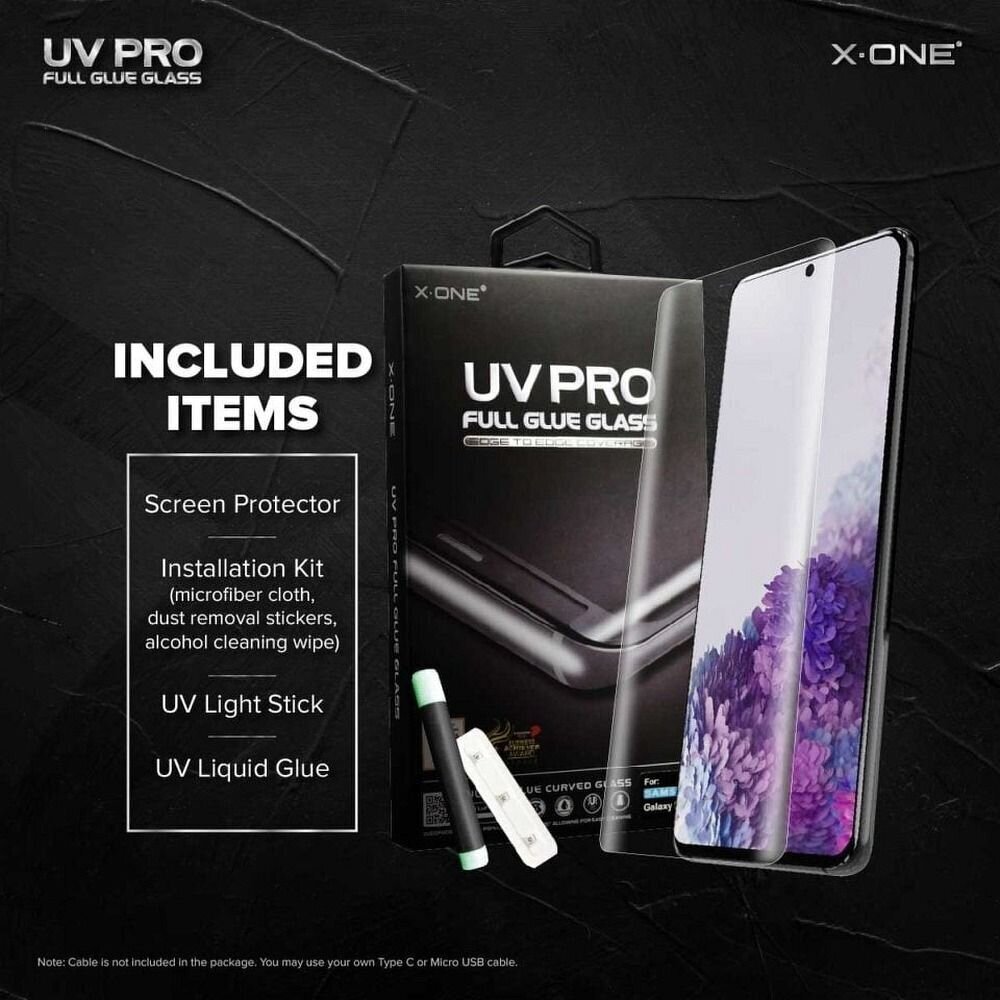 UV Pro Tempered Glass X-One Samsung Galaxy S20 Plus hind ja info | Ekraani kaitsekiled | kaup24.ee