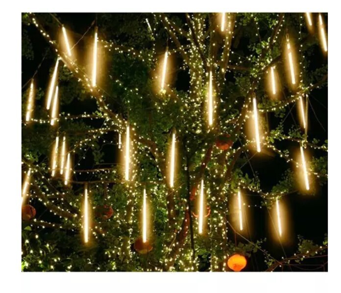 Valguskett 36 LED soe valge, 8 meteoorivarrast hind ja info | Jõulutuled | kaup24.ee