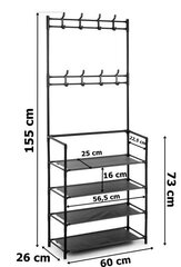 Kingariiulitega riidepuu Hani, 155cm цена и информация | Вешалки для одежды | kaup24.ee