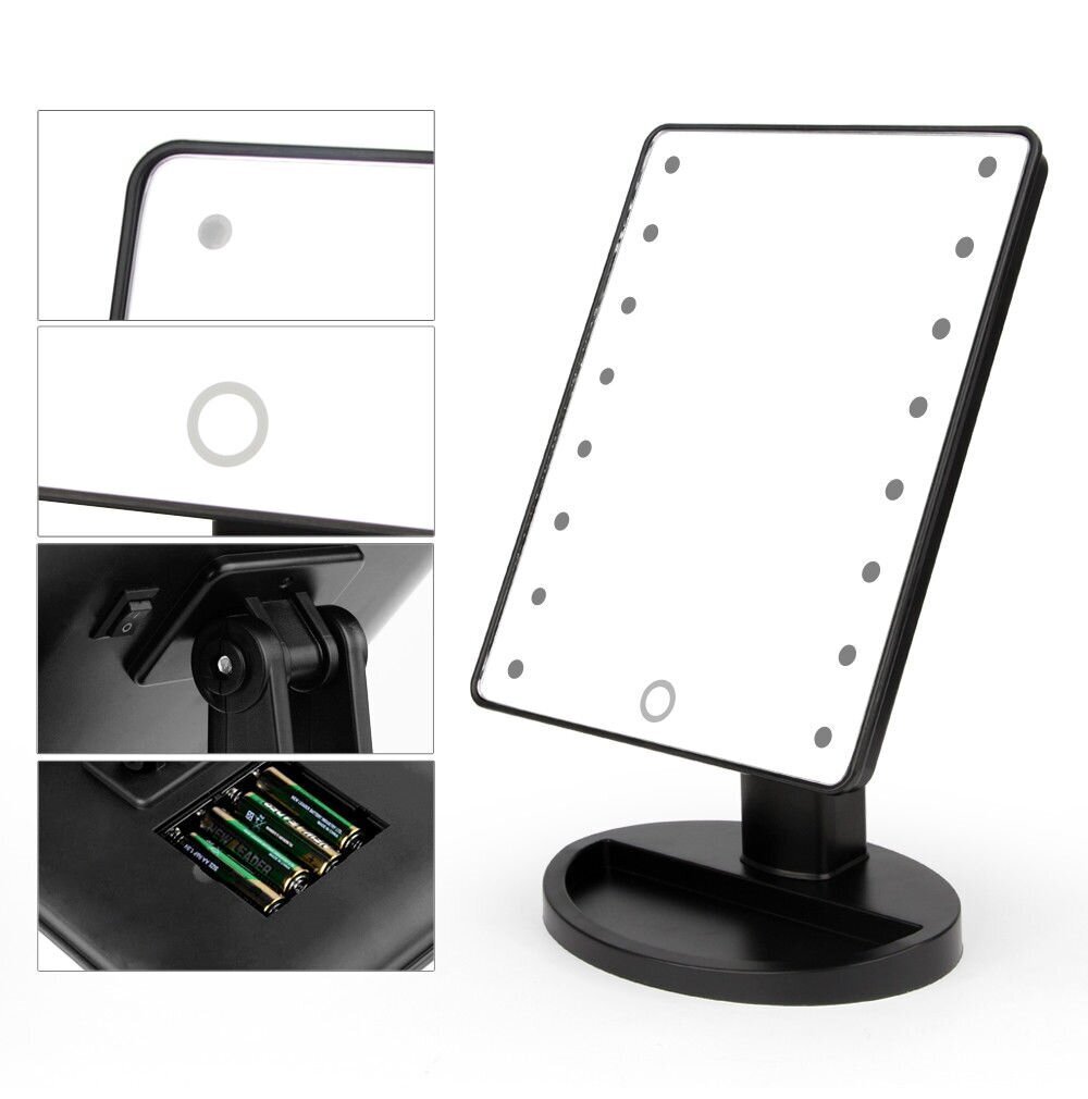 Led kosmeetikapeegel Lewer, 26,5x17 cm hind ja info | Meigikotid, lauapeeglid | kaup24.ee