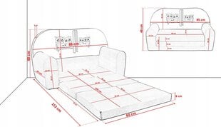 Lastediivan Fimex, 85x113 cm цена и информация | Детские диваны, кресла | kaup24.ee