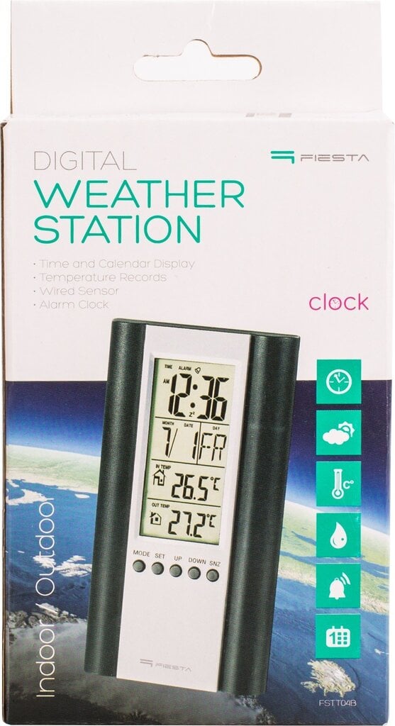 Meteoroloogiajaam Fiesta FSTT04B hind ja info | Ilmajaamad, termomeetrid | kaup24.ee