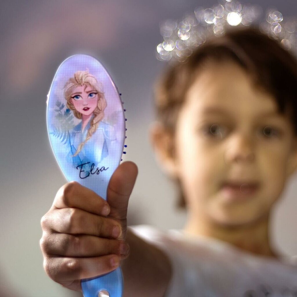 Pusavastane juuksehari Frozen Elsa, Lilla цена и информация | Juukseharjad, kammid, juuksuri käärid | kaup24.ee