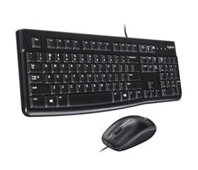 Проводные клавиатура и мышь Logitech MK120 цена и информация | Клавиатура с игровой мышью 3GO COMBODRILEW2 USB ES | kaup24.ee