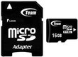 Mälukaart adapteriga Team Group Micro SDHC 16GB CL10 цена и информация | Mobiiltelefonide mälukaardid | kaup24.ee