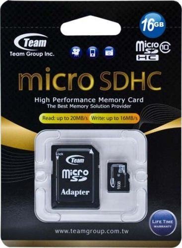 Mälukaart adapteriga Team Group Micro SDHC 16GB CL10 цена и информация | Mobiiltelefonide mälukaardid | kaup24.ee