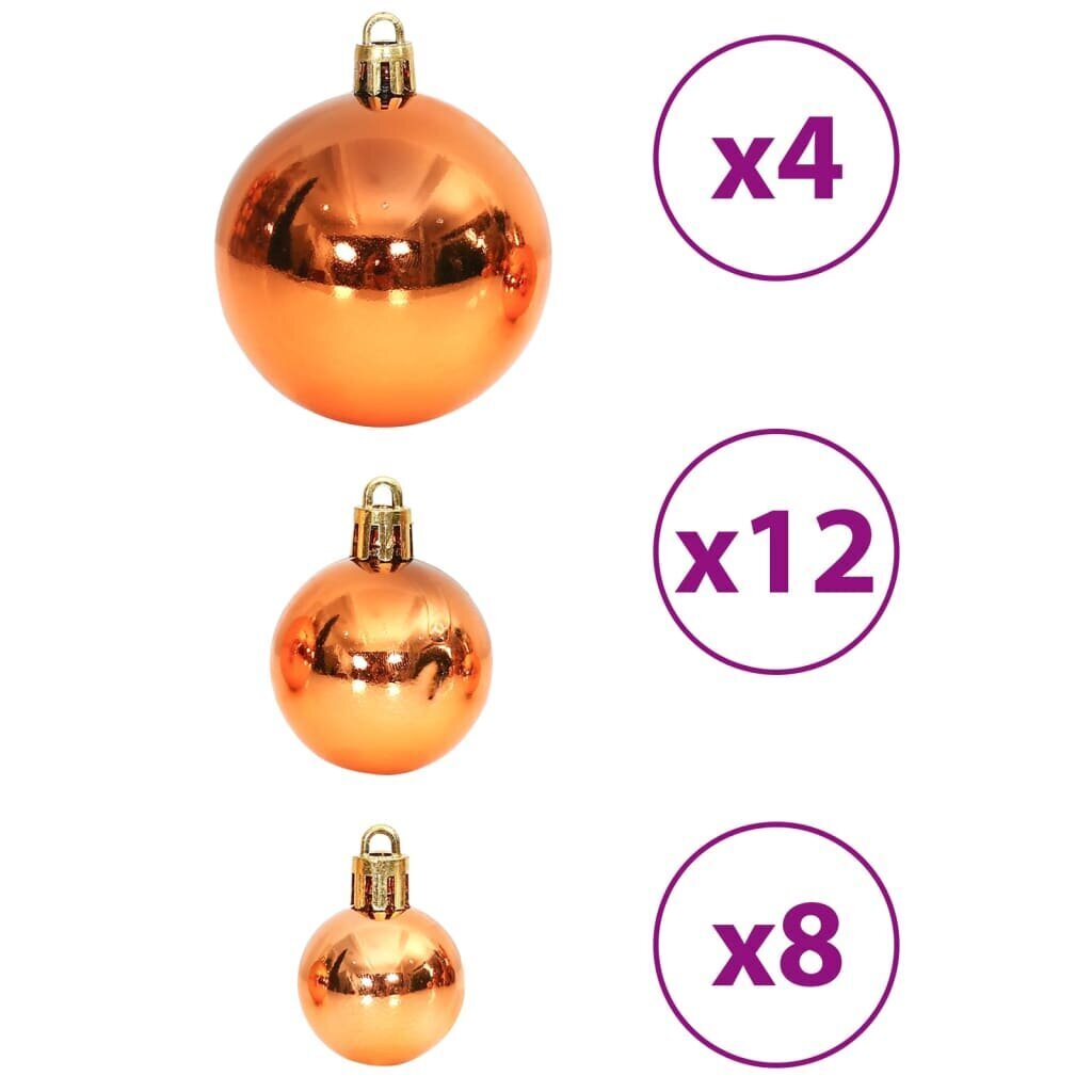 vidaXL jõulukuulid 100 tk, pruun, 3 / 4 / 6 cm hind ja info | Kuuseehted | kaup24.ee