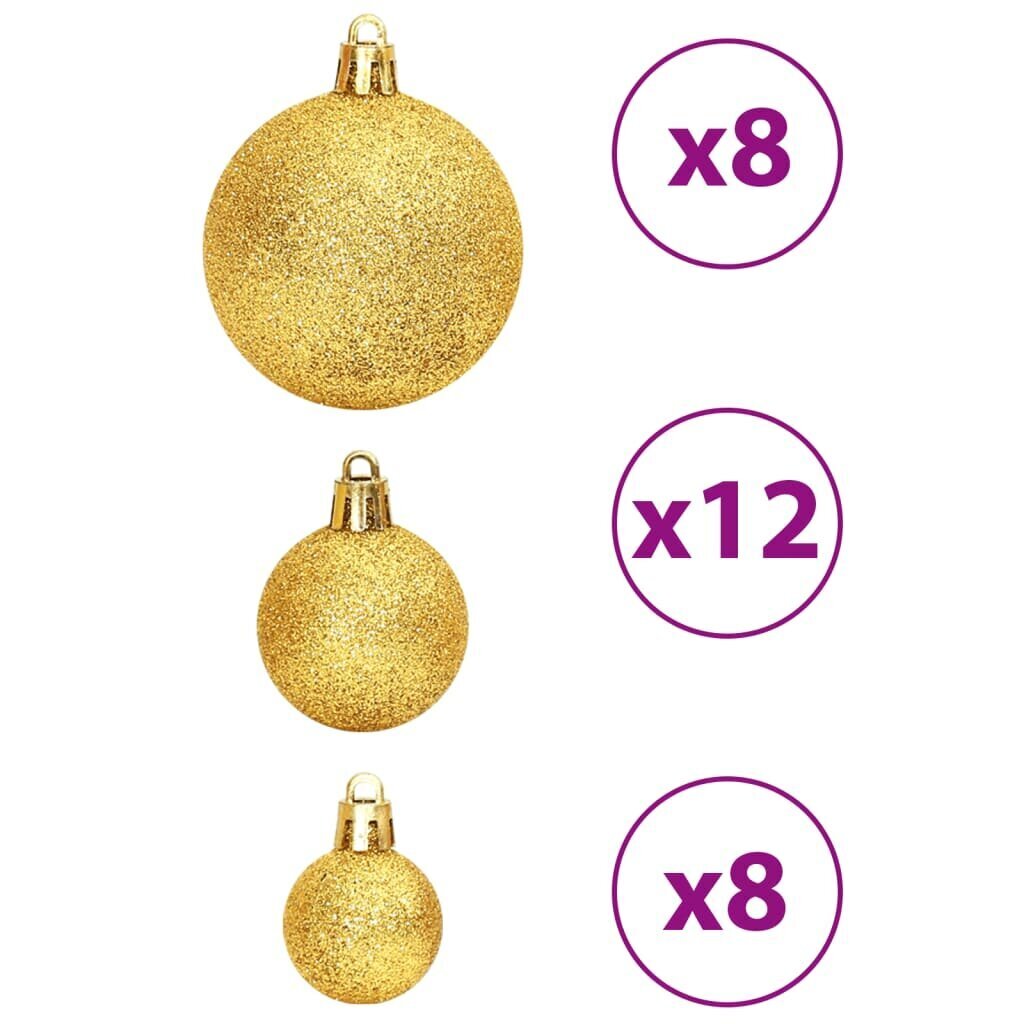 vidaXL jõulukuulid 100 tk, kuld ja punane, 3 / 4 / 6 cm цена и информация | Kuuseehted | kaup24.ee