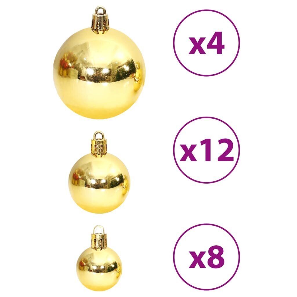 vidaXL jõulukuulid 100 tk, kuld ja punane, 3 / 4 / 6 cm цена и информация | Kuuseehted | kaup24.ee
