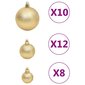 vidaXL 111-osaline jõulukuulide komplekt, kuld hind ja info | Kuuseehted | kaup24.ee