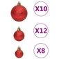 vidaXL 111-osaline jõulukuulide komplekt, punane hind ja info | Kuuseehted | kaup24.ee
