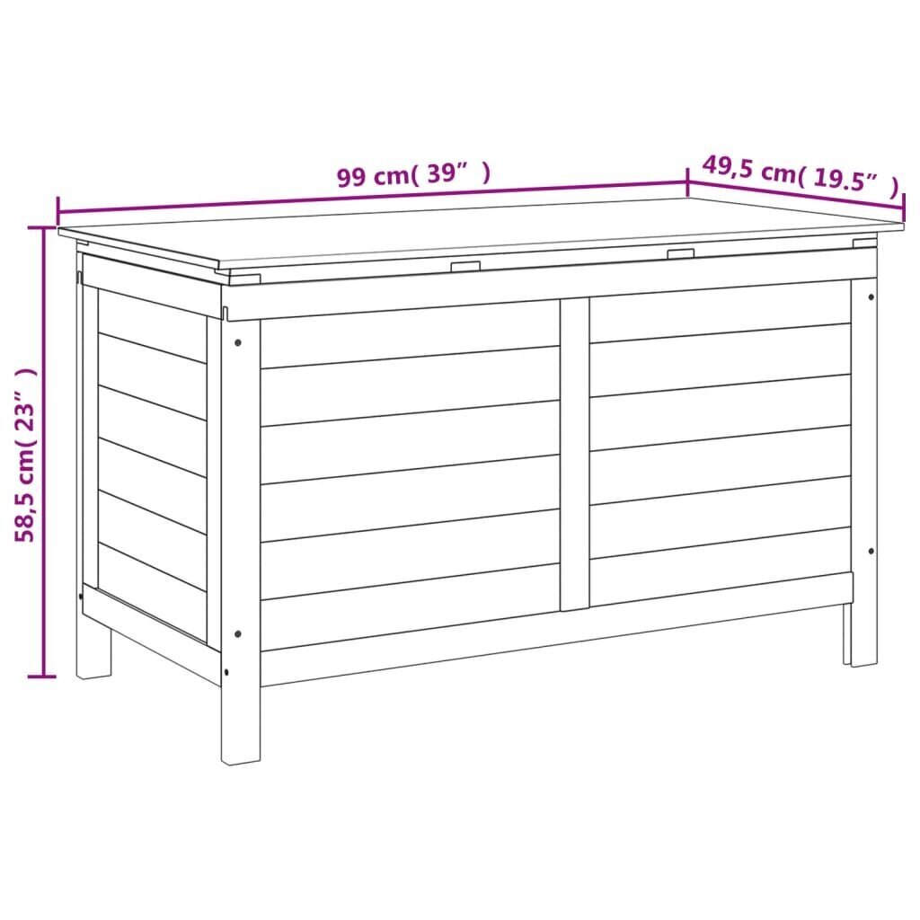 vidaXL aia hoiukast, antratsiithall, 99x49,5x58,5 cm hind ja info | Kompostrid, prügikonteinerid | kaup24.ee