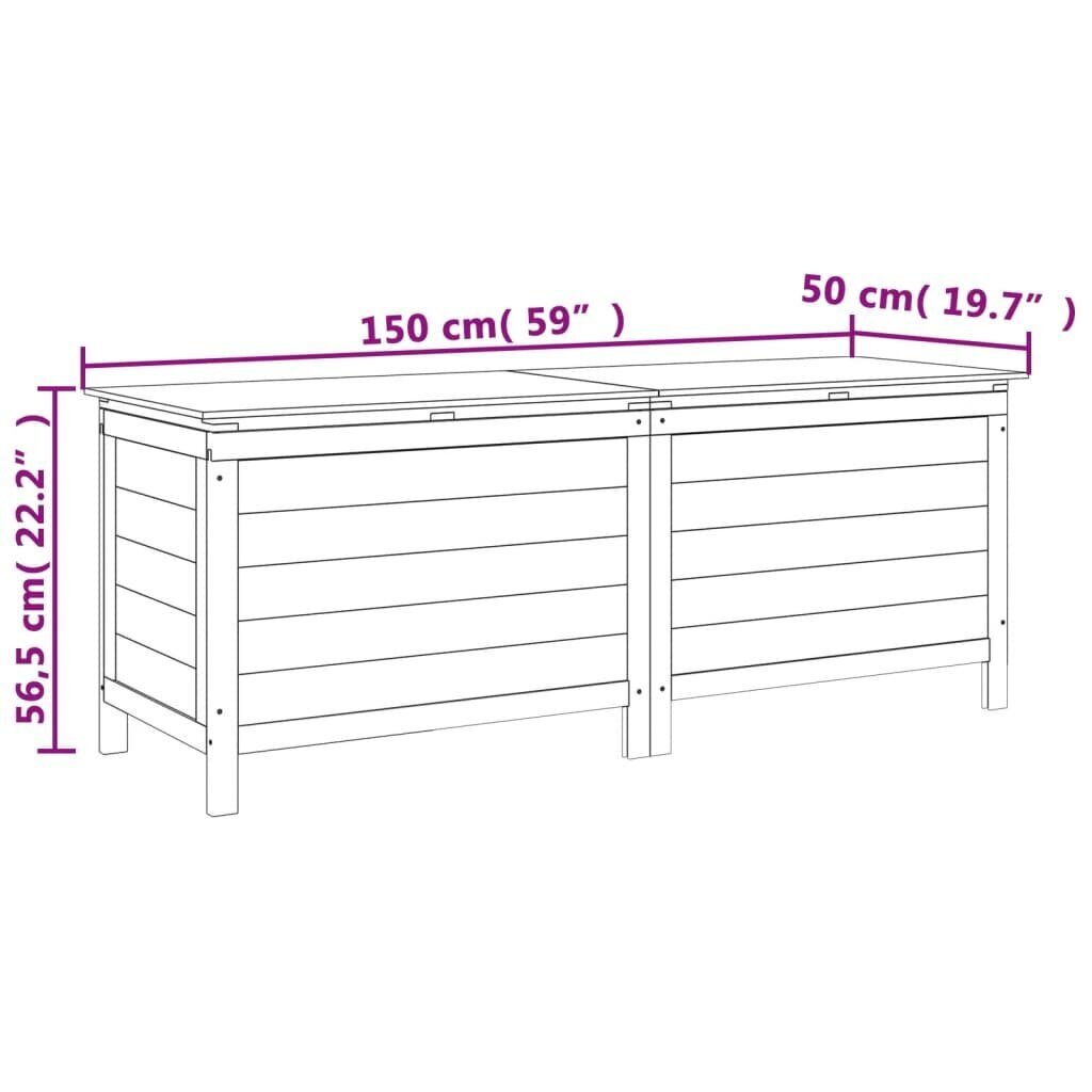 vidaXL aia hoiukast, pruun, 150x50x56,5 cm цена и информация | Kompostrid, prügikonteinerid | kaup24.ee