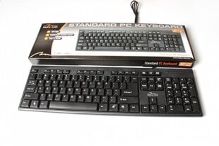 Media-Tech MT122KUUS keyboard USB QWERTY Black цена и информация | Клавиатуры | kaup24.ee