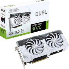 Asus Dual GeForce RTX 4070 White Edition (DUAL-RTX4070-12G-WHITE) цена и информация | Видеокарты | kaup24.ee