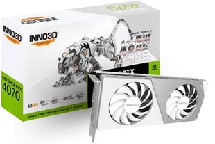 Inno3D GeForce RTX 4070 Twin X2 OC White (N40702-126XX-183052V) цена и информация | Видеокарты | kaup24.ee