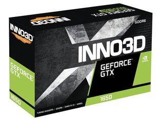 Inno3D GeForce GTX 1650 Twin X2 OC V3 (N16502-04D6X-171330N) цена и информация | Видеокарты | kaup24.ee