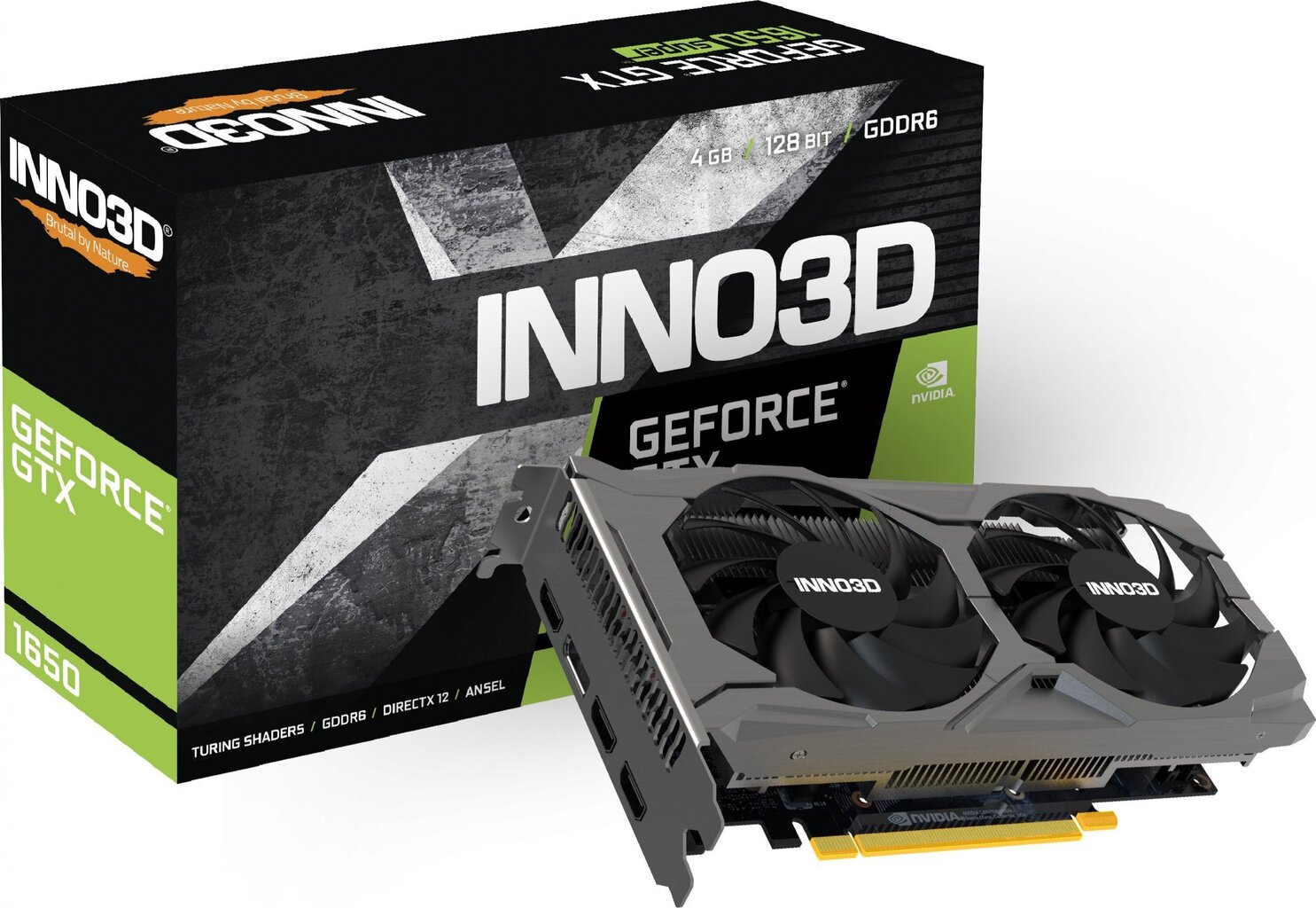 Inno3D GeForce GTX 1650 Twin X2 OC V3 (N16502-04D6X-171330N) hind ja info | Videokaardid (GPU) | kaup24.ee