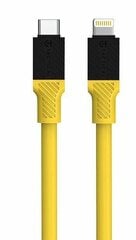 Tactical Fat Man Cable USB-C|Lightning 1m Yellow цена и информация | Кабели и провода | kaup24.ee