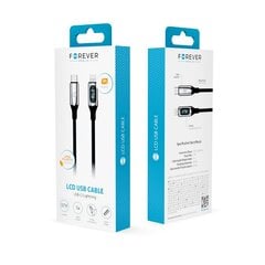 Forever Sleek cable USB-C - USB-C 1,0 m 60W black цена и информация | Forever Телевизоры и аксессуары | kaup24.ee