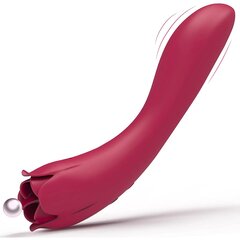 Naiste vibraator - masseerija 2in1 Dark Red Brand hind ja info | Vibraatorid | kaup24.ee