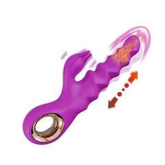 Vibraator - masseerija 3in1 Dark Red Brand hind ja info | Vibraatorid | kaup24.ee